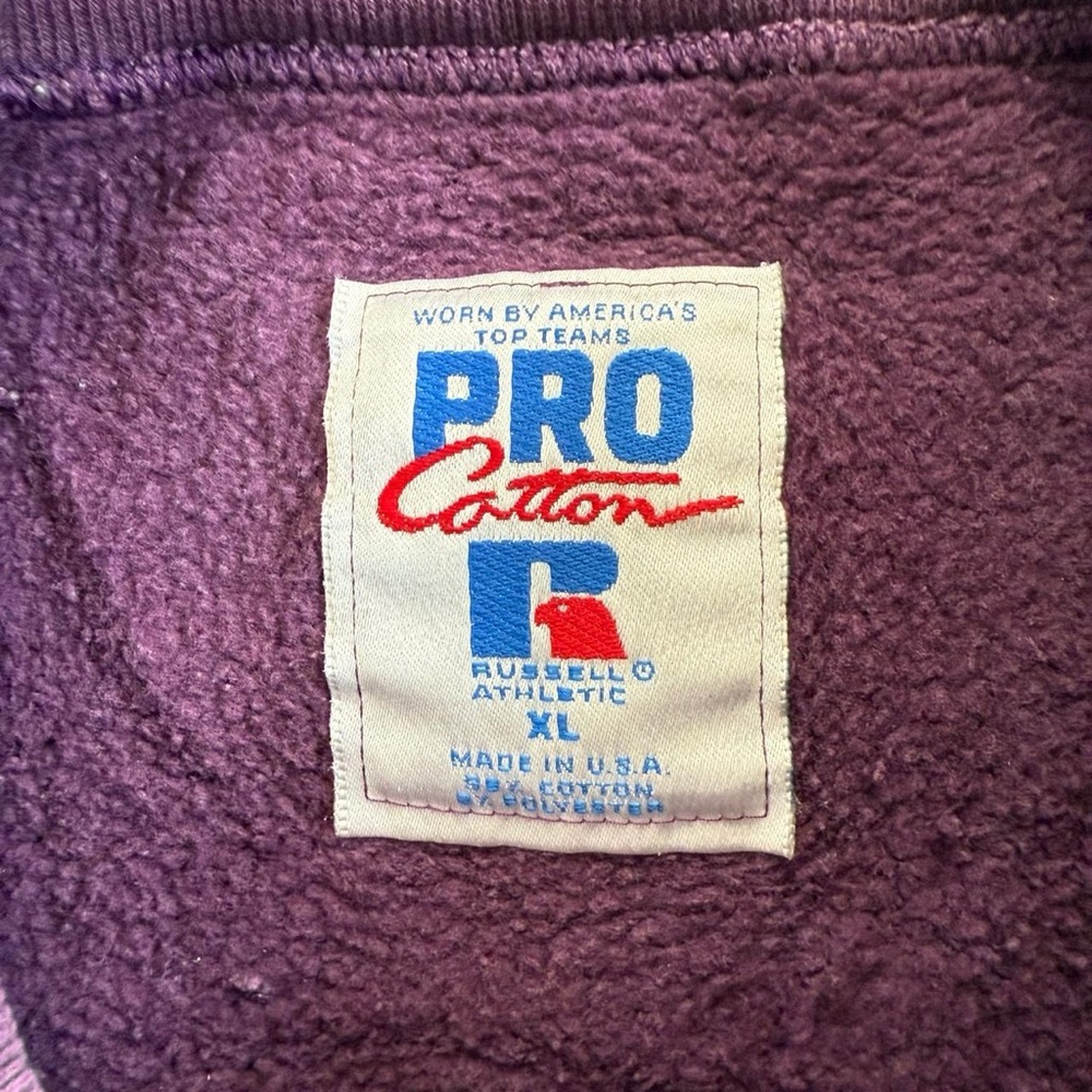 Russell Athletic Men's Crewneck Purple Sweater - Picture 4 of 4